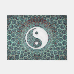 Yin Yang aquamarin Fußmatte
