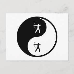 Yin Yang Archery Postkarte