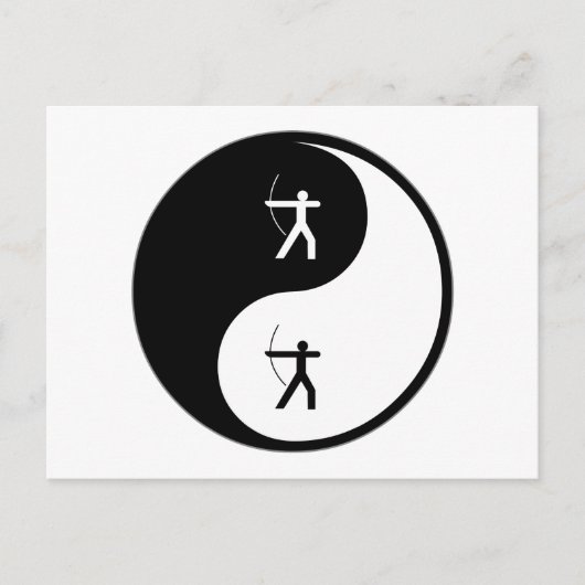 Yin Yang Archery Postkarte (Vorderseite)