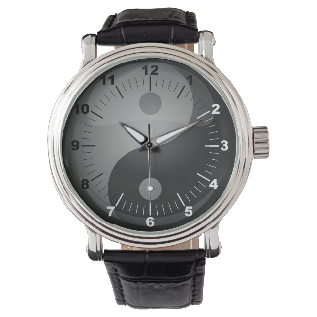 Yin Yang Armbanduhr (Vorderseite)