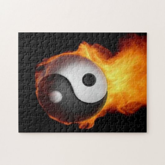 Yin Yang auf dem Feuer-Puzzle Puzzle (Horizontal)