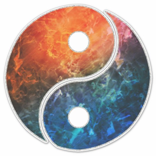 Yin Yang Aufkleber (Vorderseite)