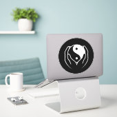 Yin Yang Aufkleber (Laptop auf Schreibtisch)