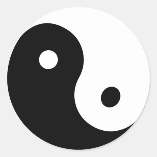Yin-Yang-Aufkleber Runder Aufkleber (Vorderseite)