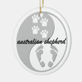 yin Yang-Australierschäfer Keramikornament (Links)
