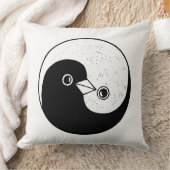 Yin Yang b/w taucht großes Kissen (Decke)