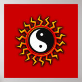 Yin Yang Balanced Sun Poster (Vorne)