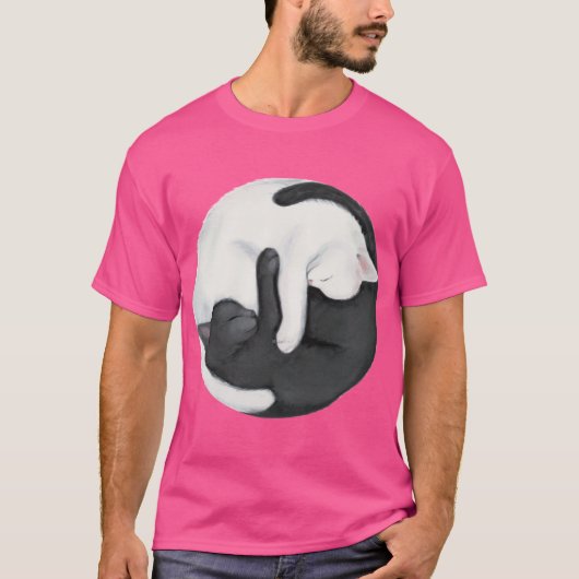 Yin Yang Balancing Cats gift gift T-Shirt (Vorderseite)