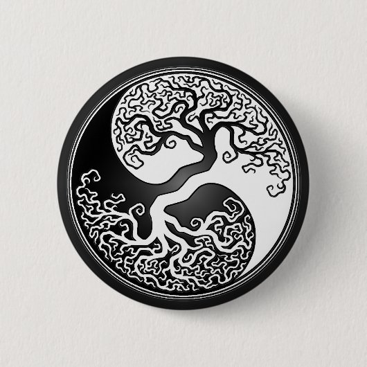 Yin Yang Baum Button (Vorderseite)