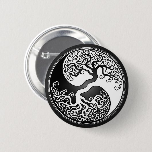 Yin Yang Baum Button (Vorne & Hinten)