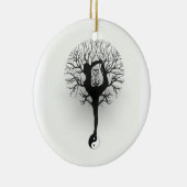 Yin Yang, Baum des Lebens, Frauen, Yoga Keramikornament (Rechts)