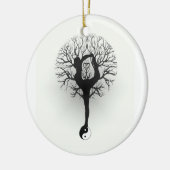 Yin Yang, Baum des Lebens, Frauen, Yoga Keramikornament (Links)