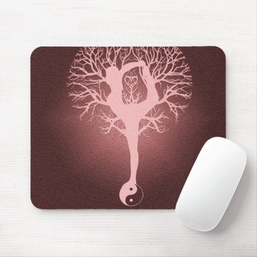 Yin Yang, Baum des Lebens, Yoga, Harmonie Mousepad (Mit Mouse)