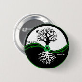 Yin Yang Baum justieren recyceln Knopf nach Button (Vorne & Hinten)