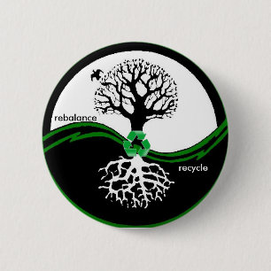 Yin Yang Baum justieren recyceln Knopf nach Button