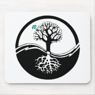 Yin Yang Baum Mousepad