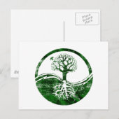 Yin Yang Baum Postkarte (Vorne/Hinten)