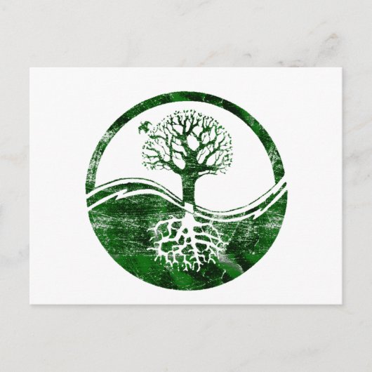 Yin Yang Baum Postkarte (Vorderseite)