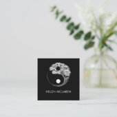 Yin Yang-Baum Quadratische Visitenkarte (Stehend Vorderseite)