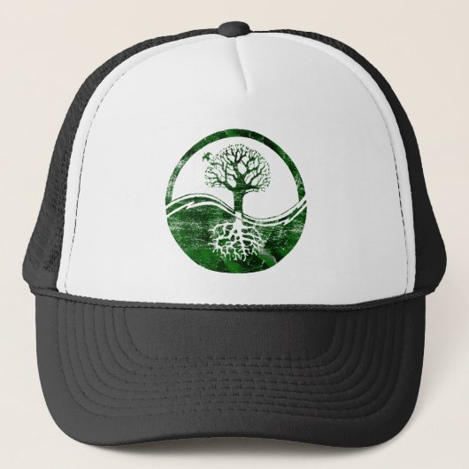 Yin Yang Baum Truckerkappe (Vorderseite)