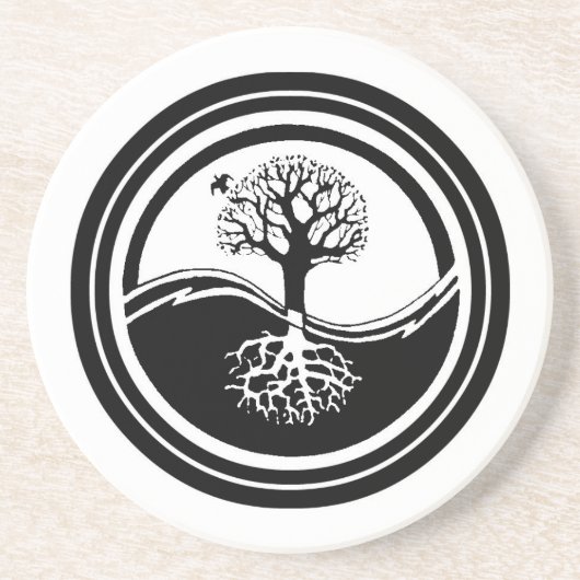 Yin Yang Baum-Untersetzer Untersetzer (Vorne)