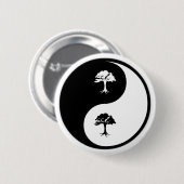 Yin Yang Bäume Button (Vorne & Hinten)