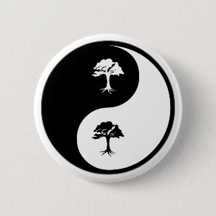 Yin Yang Bäume Button