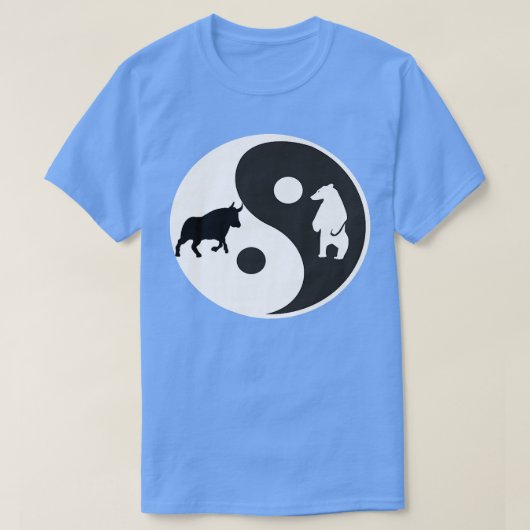 Yin Yang bear bull stock trading Premium2101 T-Shirt (Design vorne)