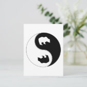 Yin Yang Bear Postkarte (Stehend Vorderseite)