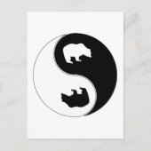 Yin Yang Bear Postkarte (Vorderseite)