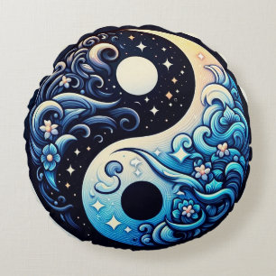 Yin Yang Beautiful Design Rundes Kissen