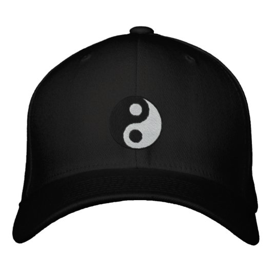Yin Yang Bestickte Baseballkappe (Vorderseite)