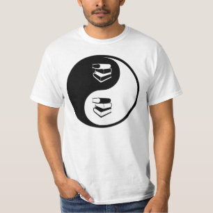 Yin Yang Bibliotheks-Arbeit T-Shirt