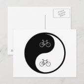 Yin Yang Bicycling Postkarte (Vorne/Hinten)