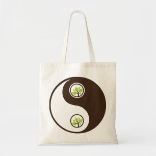 Yin Yang Bio Planeten-Leinwand-Taschen Tragetasche
