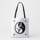 Yin Yang Black and White Abbildung 8 Drachenfliege Tasche (Vorderseite)