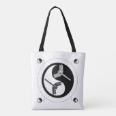Yin Yang Black and White Abbildung 8 Drachenfliege Tasche (Rückseite)