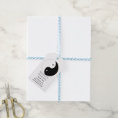 Yin Yang Black and White Design Wedding Geschenkanhänger (Mit Garn)