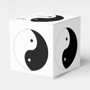 Yin Yang Black and White Design Wedding Geschenkschachtel