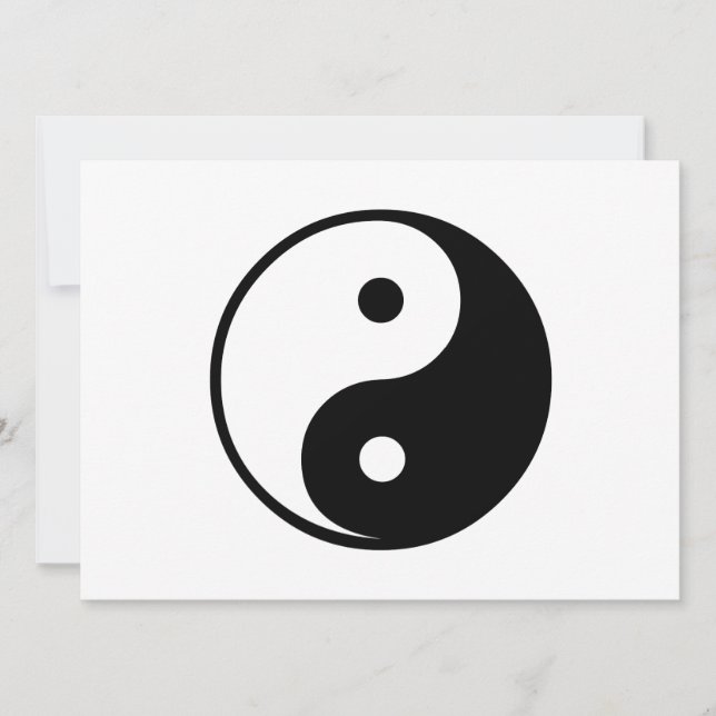 Yin Yang Black and White Illustration Template (Vorderseite)