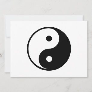Yin Yang Black and White Illustration Template