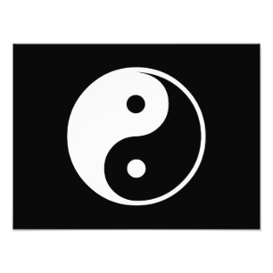 Yin Yang Black and White Illustration Template Fotodruck