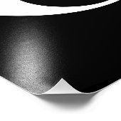 Yin Yang Black and White Illustration Template Fotodruck (Ecke)