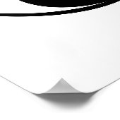 Yin Yang Black and White Illustration Template Poster (Ecke)