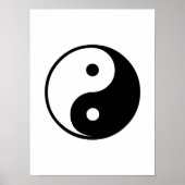 Yin Yang Black and White Illustration Template Poster (Vorne)