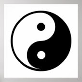 Yin Yang Black and White Illustration Template Poster (Vorne)