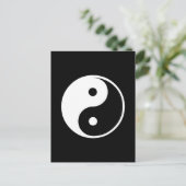 Yin Yang Black and White Illustration Template Postkarte (Stehend Vorderseite)