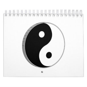 Yin Yang Black and White Symbol Kalender