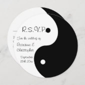 Yin Yang Black and White UAWG Wedding Einladung (Vorne/Hinten)