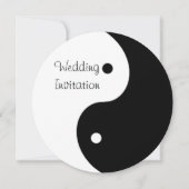 Yin Yang Black and White Wedding Einladung (Vorderseite)